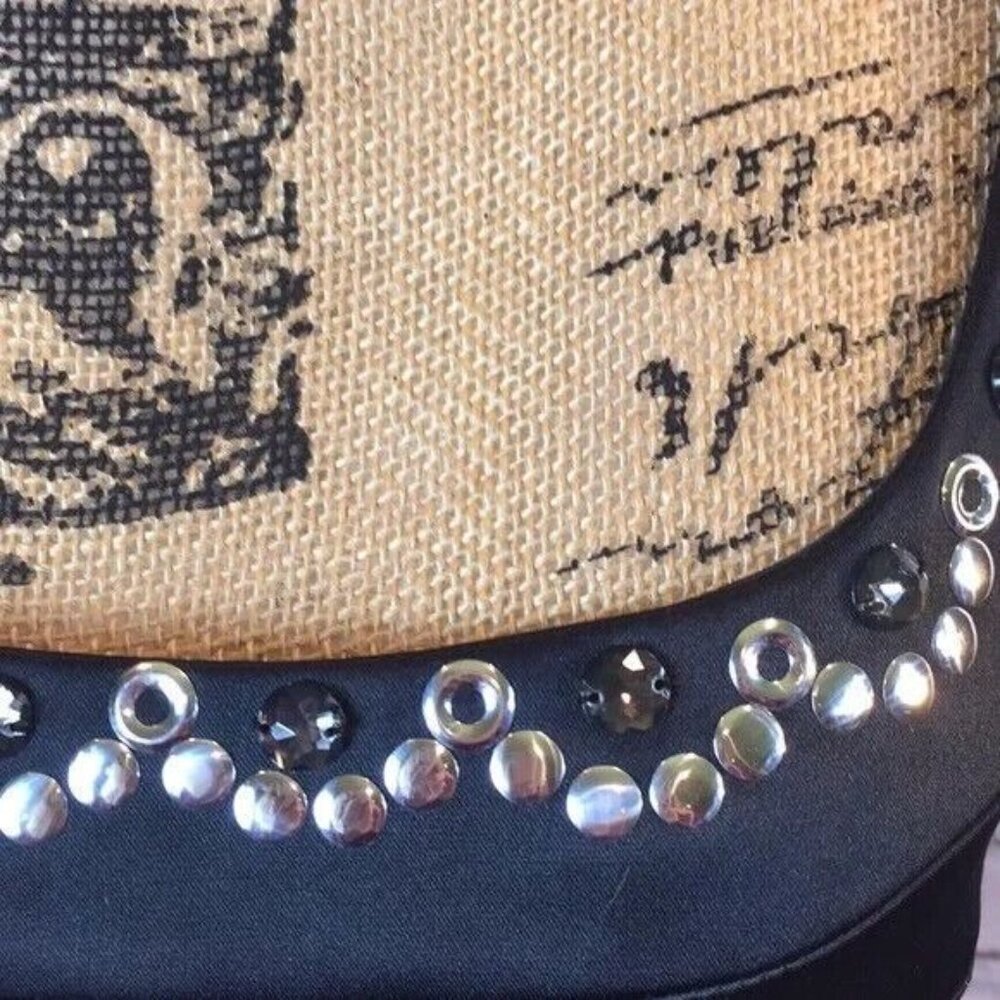 Signature by Sangria Black Dress Stud Detail Neckline Sleeveless Size 6 - Picture 4 of 5